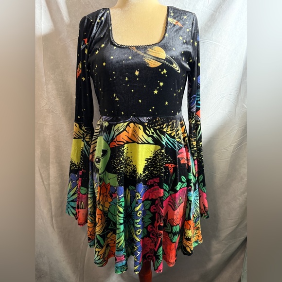 Dolls Kill Dresses & Skirts - Current Mood Dolls Kill Ethereal World Cosmic UFO Alien Flare Dress Space Star